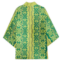 Hawaii Lei with Tribal Quilt Motif Kimono LT9 - Polynesian Pride