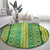 Hawaii Lei with Tribal Quilt Motif Round Carpet