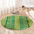 Hawaii Lei with Tribal Quilt Motif Round Carpet