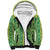 Hawaii Lei with Tribal Quilt Motif Sherpa Hoodie