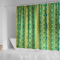 Hawaii Lei with Tribal Quilt Motif Shower Curtain LT9 - Polynesian Pride