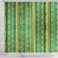 Hawaii Lei with Tribal Quilt Motif Shower Curtain LT9 - Polynesian Pride
