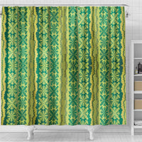 Hawaii Lei with Tribal Quilt Motif Shower Curtain LT9 - Polynesian Pride