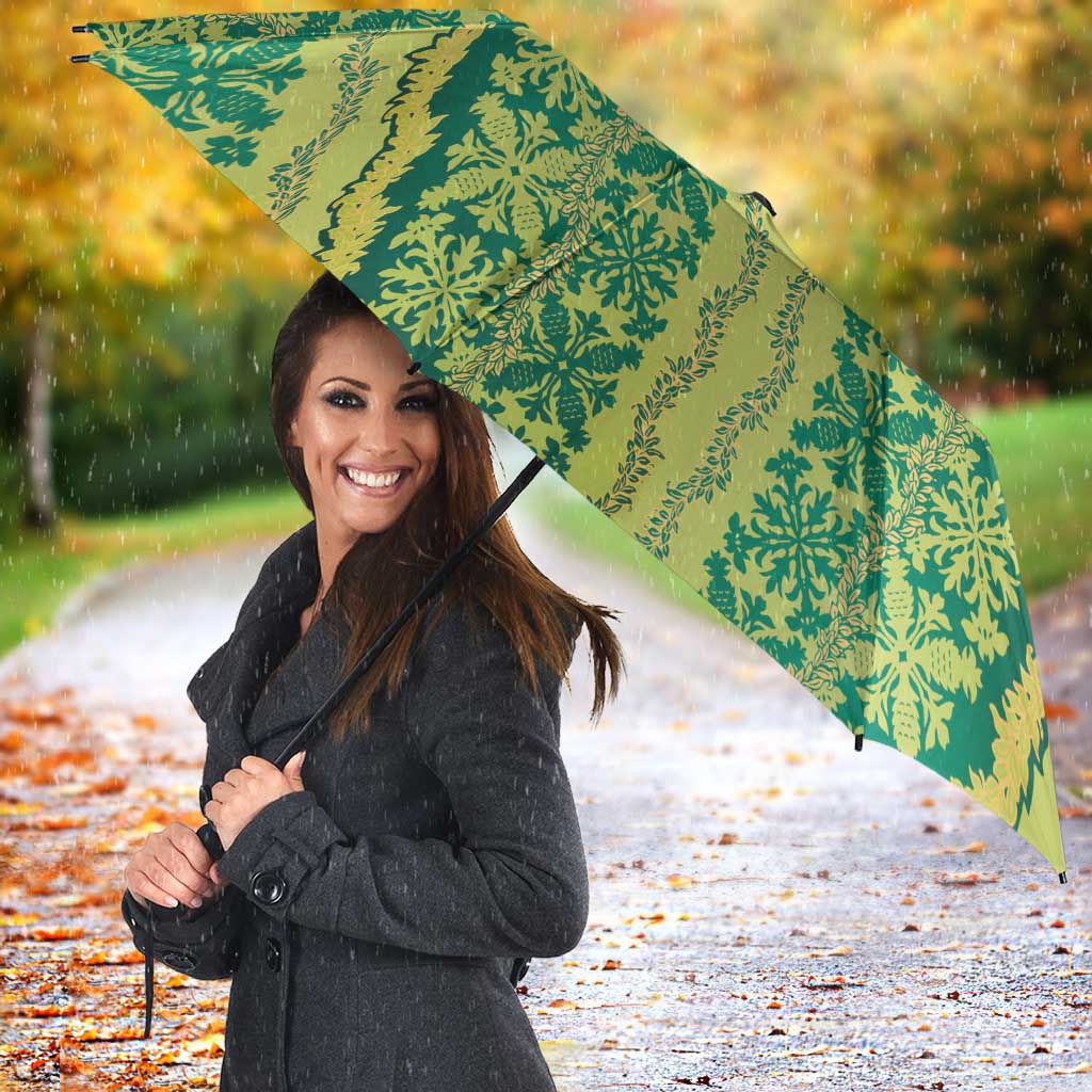 Hawaii Lei with Tribal Quilt Motif Umbrella LT9 - Polynesian Pride