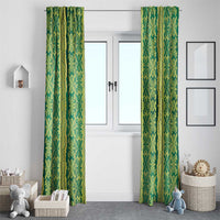 Hawaii Lei with Tribal Quilt Motif Window Curtain LT9 - Polynesian Pride