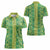 Hawaii Lei with Tribal Quilt Motif Women Polo Shirt