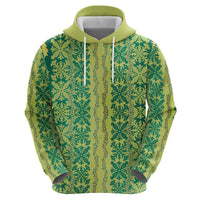 Hawaii Lei with Tribal Quilt Motif Zip Hoodie LT9 - Polynesian Pride