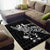 New Zealand Rugby Warrior Custom Area Rug Black Fern Taniko Motif