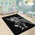 New Zealand Rugby Warrior Custom Area Rug Black Fern Taniko Motif