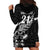 New Zealand Rugby Warrior Custom Hoodie Dress Black Fern Taniko Motif