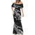 New Zealand Rugby Warrior Custom Mermaid Dress Black Fern Taniko Motif