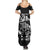 New Zealand Rugby Warrior Custom Summer Maxi Dress Black Fern Taniko Motif