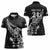 New Zealand Rugby Warrior Custom Women Polo Shirt Black Fern Taniko Motif