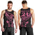 New Zealand Rugby Warrior Custom Men Tank Top Pink Fern Taniko Motif