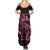 New Zealand Rugby Warrior Custom Summer Maxi Dress Pink Fern Taniko Motif