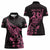 New Zealand Rugby Warrior Custom Women Polo Shirt Pink Fern Taniko Motif