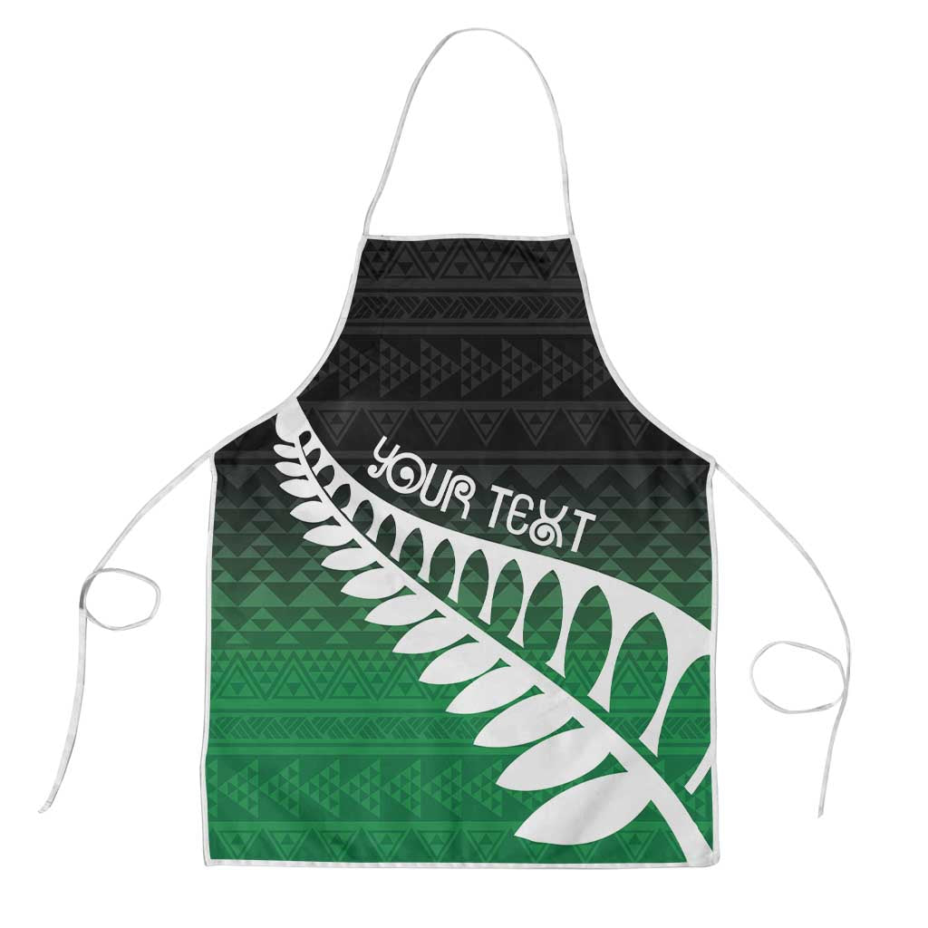 Green Silver Fern Spirit Taniko Tukutuku Personalised Apron LT9 Green - Polynesian Pride