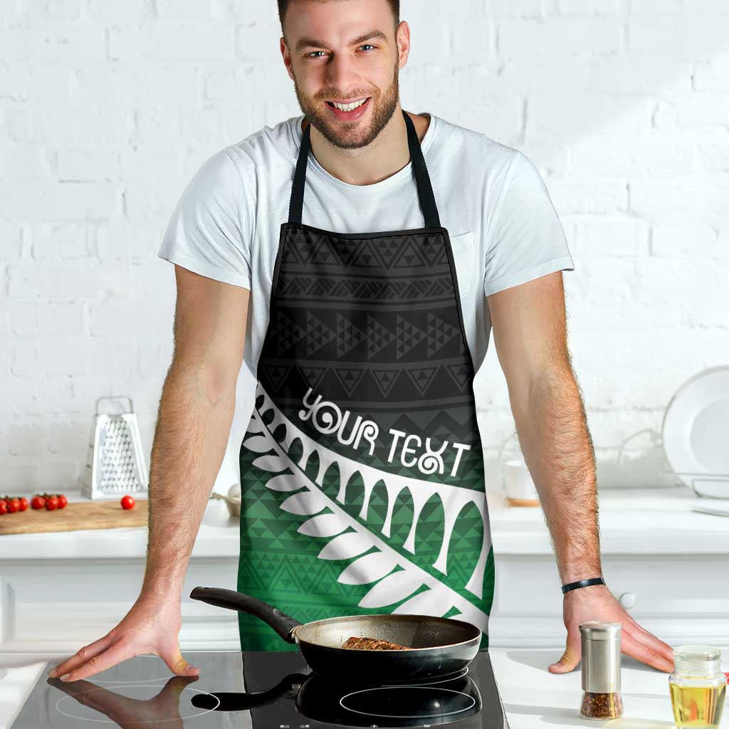 Green Silver Fern Spirit Taniko Tukutuku Personalised Apron LT9 - Polynesian Pride