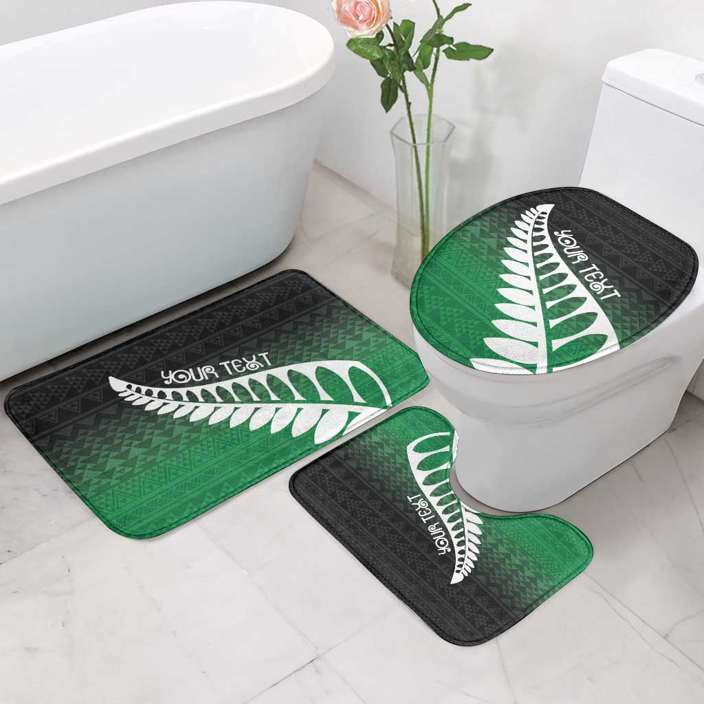 Green Silver Fern Spirit Taniko Tukutuku Personalised Bathroom Set LT9 - Polynesian Pride