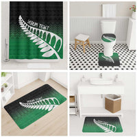 Green Silver Fern Spirit Taniko Tukutuku Personalised Bathroom Set LT9 - Polynesian Pride