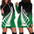 Green Silver Fern Spirit Taniko Tukutuku Personalised Hoodie Dress