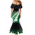 Green Silver Fern Spirit Taniko Tukutuku Personalised Mermaid Dress