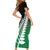 Green Silver Fern Spirit Taniko Tukutuku Personalised Short Sleeve Bodycon Dress