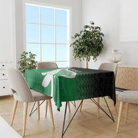 Green Silver Fern Spirit Taniko Tukutuku Personalised Tablecloth LT9 - Polynesian Pride