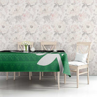 Green Silver Fern Spirit Taniko Tukutuku Personalised Tablecloth LT9 - Polynesian Pride