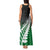 Green Silver Fern Spirit Taniko Tukutuku Personalised Tank Maxi Dress