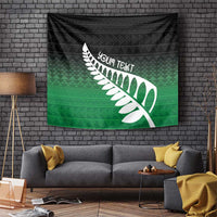Green Silver Fern Spirit Taniko Tukutuku Personalised Tapestry LT9 Green - Polynesian Pride