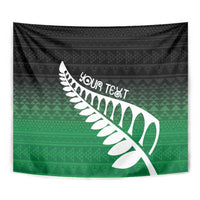 Green Silver Fern Spirit Taniko Tukutuku Personalised Tapestry LT9 - Polynesian Pride