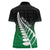 Green Silver Fern Spirit Taniko Tukutuku Personalised Women Polo Shirt