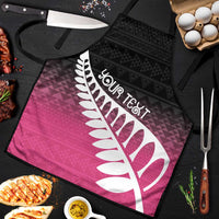 Pink Silver Fern Spirit Taniko Tukutuku Personalised Apron LT9 Pink - Polynesian Pride