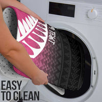 Pink Silver Fern Spirit Taniko Tukutuku Personalised Bathroom Set LT9 - Polynesian Pride