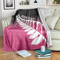 Pink Silver Fern Spirit Taniko Tukutuku Personalised Blanket LT9 Pink - Polynesian Pride
