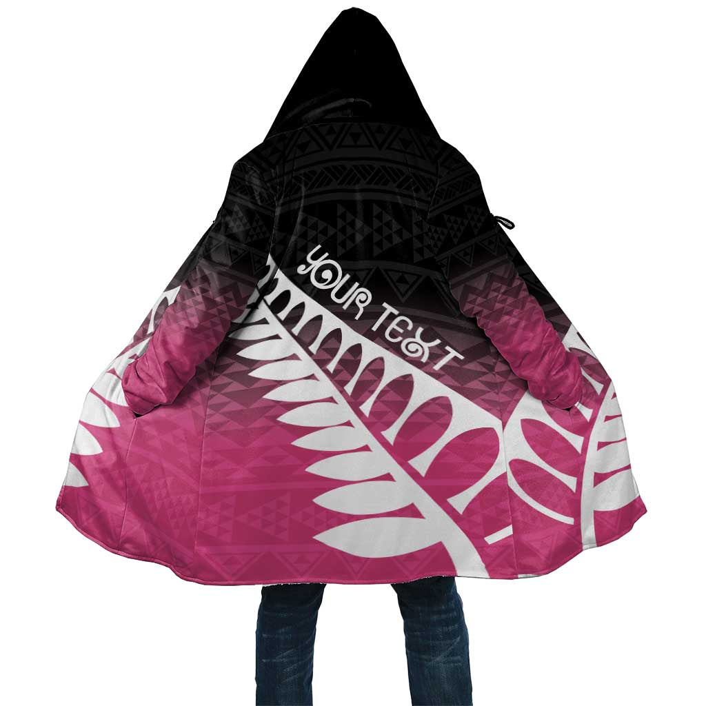 Pink Silver Fern Spirit Taniko Tukutuku Personalised Cloak LT9 Unisex Pink - Polynesian Pride