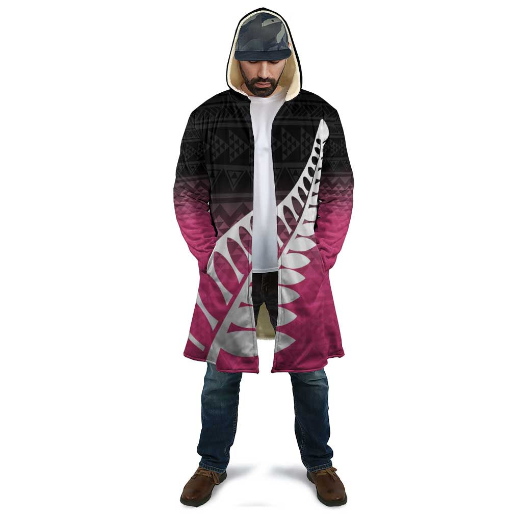 Pink Silver Fern Spirit Taniko Tukutuku Personalised Cloak LT9 - Polynesian Pride