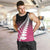 Pink Silver Fern Spirit Taniko Tukutuku Personalised Men Tank Top