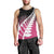 Pink Silver Fern Spirit Taniko Tukutuku Personalised Men Tank Top