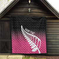 Pink Silver Fern Spirit Taniko Tukutuku Personalised Quilt LT9 - Polynesian Pride