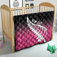 Pink Silver Fern Spirit Taniko Tukutuku Personalised Quilt LT9 - Polynesian Pride