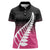 Pink Silver Fern Spirit Taniko Tukutuku Personalised Women Polo Shirt