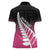 Pink Silver Fern Spirit Taniko Tukutuku Personalised Women Polo Shirt