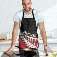 Red Silver Fern Spirit Taniko Tukutuku Personalised Apron LT9 - Polynesian Pride