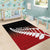 Red Silver Fern Spirit Taniko Tukutuku Personalised Area Rug