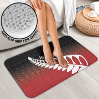 Red Silver Fern Spirit Taniko Tukutuku Personalised Bathroom Set LT9 - Polynesian Pride