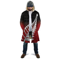 Red Silver Fern Spirit Taniko Tukutuku Personalised Cloak LT9 - Polynesian Pride