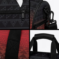 Red Silver Fern Spirit Taniko Tukutuku Personalised Duffle Bag LT9 - Polynesian Pride