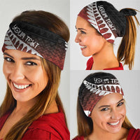 Red Silver Fern Spirit Taniko Tukutuku Personalised Neck Gaiter LT9 - Polynesian Pride